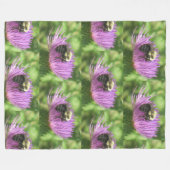 Bee op een schroefdop fleece deken (Voorkant (Horizontaal))