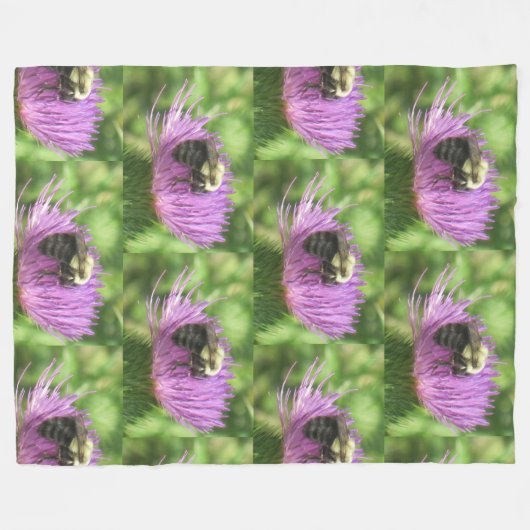 Bee op een schroefdop fleece deken (Voorkant (Horizontaal))