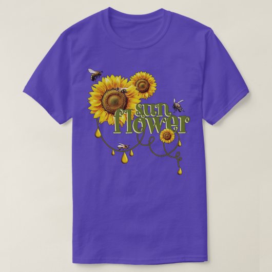 BEE OP EEN SUNFLOWER T-SHIRT (Design voorkant)