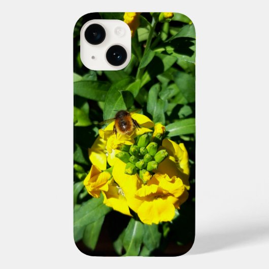 Bee op gele bloemen Case-Mate iPhone case (Achterkant)