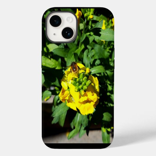 Bee op gele bloemen Case-Mate iPhone case (Achterkant)