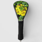Bee op gele bloemen golfheadcover (Voorkant)