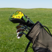 Bee op gele bloemen golfheadcover (Insitu)