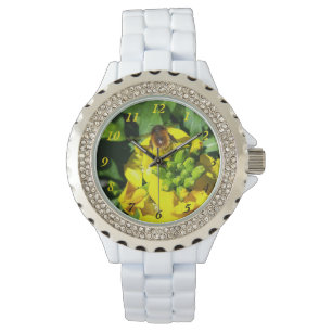 Bee op gele bloemen horloge