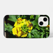 Bee op gele bloemen iPhone hoesje (Achterkant horizontaal)