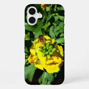 Bee op gele bloemen iPhone 16 plus hoesje