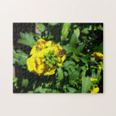 Bee op gele bloemen legpuzzel (Horizontaal)