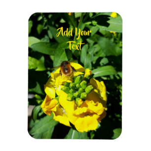 Bee op gele bloemen magneet