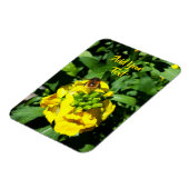 Bee op gele bloemen magneet (Linkerzijde)
