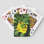 Bee op gele bloemen pokerkaarten (Achterkant)