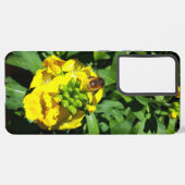 Bee op gele bloemen samsung galaxy hoesje (Linkerkant)