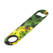 Bee op gele bloemen speed flessenopener (Achterkant Gekanteld)