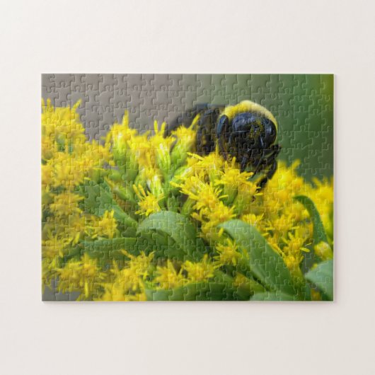 Bee op gele bloesems Puzzle Legpuzzel (Horizontaal)