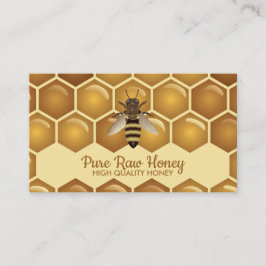 Bee op Honeycomb Apiarist logo Visitekaartje