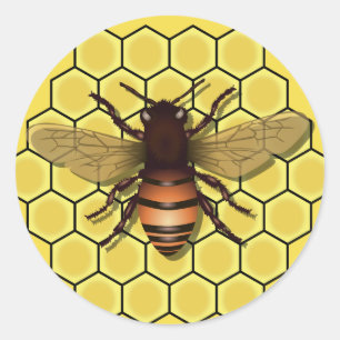 Bee op Honeycomb Stickers