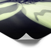 Bee op kosmos, zwart en wit poster (Hoek)