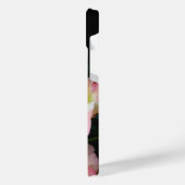 Bee op roze gele rozenbloemen iPhone hoesje (Linkerkant)