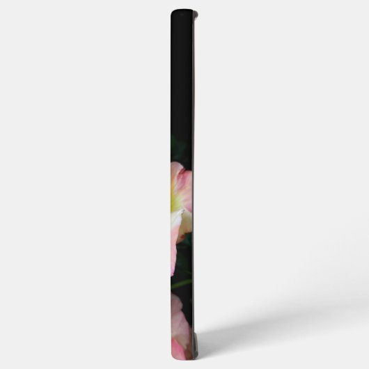 Bee op roze gele rozenbloemen samsung galaxy hoesje (Linkerkant)