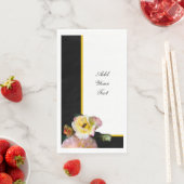 Bee op roze gele rozenbloemen servet (Insitu)