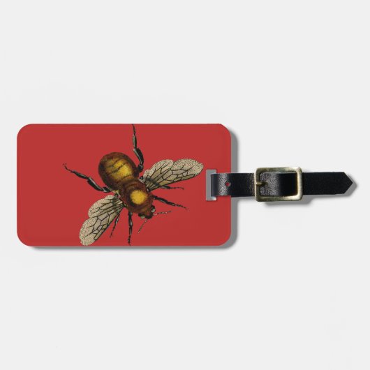Bee op Scarlet Bagagelabel (Voorkant horizontaal)