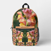 Bee op Snapdragon Flower Bedrukte Rugzak (Voorkant)
