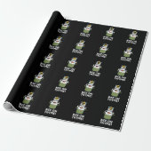 Bee op Thyme Funny Herb Insect Pun Dark BG Cadeaupapier (Uitgerold)