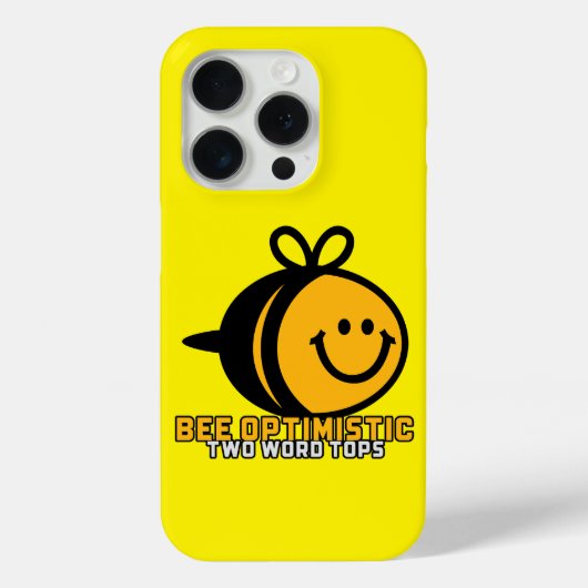 Bee Optimistic T.W.T Bumble Bee Apple Hoesje (Achterkant)