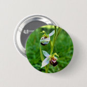 Bee Orchid Badge Ronde Button 5,7 Cm (Voorkant /achterkant)