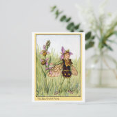 Bee Orchis Fairy Briefkaart (Staand voorkant)