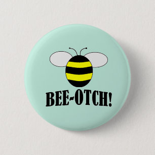 BEE-OTCH (bijentje, biots) grappige hommelknoppen Ronde Button 5,7 Cm