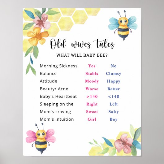 Bee Oude vrouwen Schoolschoudervrouwen Poster (Voorkant)