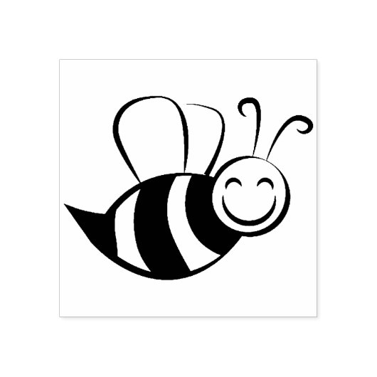 Bee patroon Afdrukrubberen stempel (Afrduk)