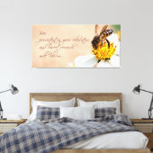 Bee persistent in Education and Bloom Quote Photo Canvas Afdruk (Insitu (Slaapkamer))