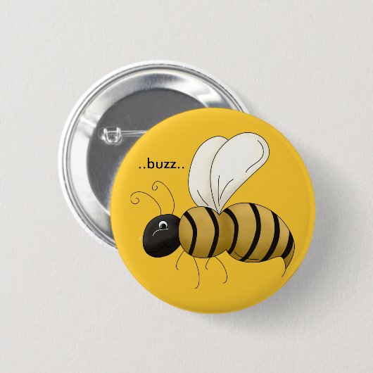 Bee Pin Ronde Button 5,7 Cm (Voorkant /achterkant)