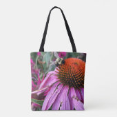 Bee & Pink Flower Tote Tote Bag (Achterkant)