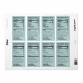 Bee Pollen Nutrition Feit Turquoise Product Etiket (Full Sheet)