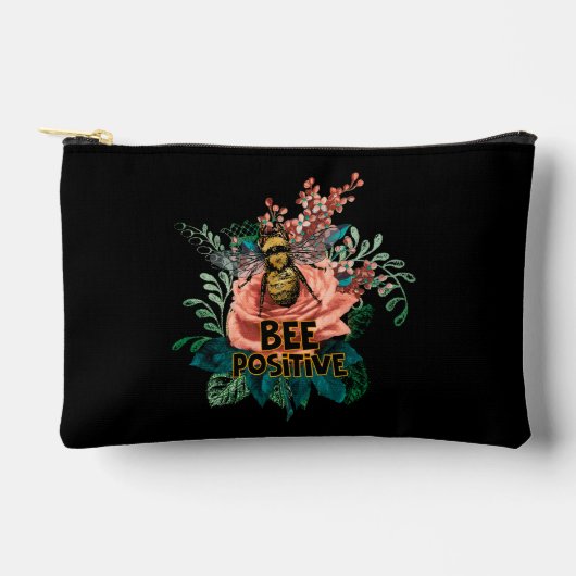 Bee Positive Floral Vibes Trekkoord Bag Etui (Voorkant)
