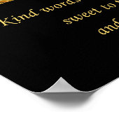 Bee Poster. Kind Words are Like Honey Christian A3 Poster (Hoek)