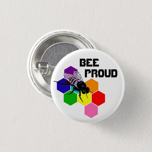 Bee Proud - biseksuele vlag Ronde Button 3,2 Cm (Voorkant /achterkant)
