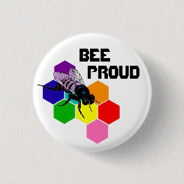 Bee Proud - biseksuele vlag Ronde Button 3,2 Cm