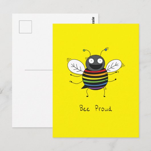 Bee Proud Gay Pride LGBTQ Bee Briefkaart (Voorkant / Achterkant)