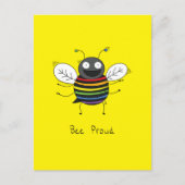 Bee Proud Gay Pride LGBTQ Bee Briefkaart (Voorkant)