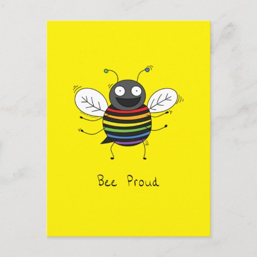 Bee Proud Gay Pride LGBTQ Bee Briefkaart (Voorkant)
