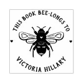 Bee Pun Book Stamp Rubberstempel (Afrduk)
