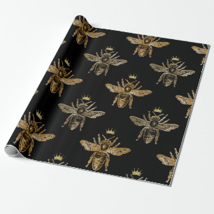 Bee Queen Honey Black Bronze  Crown Cadeaupapier