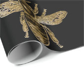 Bee Queen Honey Black Bronze  Crown Cadeaupapier (Rol Hoek)