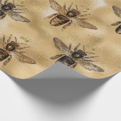 Bee Queen Honey Bronze houden  Kroon vast Cadeaupapier (Hoek)