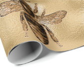 Bee Queen Honey Bronze houden  Kroon vast Cadeaupapier (Rol Hoek)