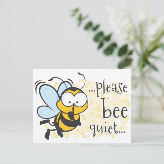 Bee Quiet Briefkaart (Staand voorkant)