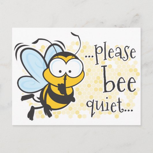 Bee Quiet Briefkaart (Voorkant)